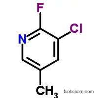 Molecular Structure of 1031929-23-3 (3-Chloro-2-fluoro-5-methylpyridine)